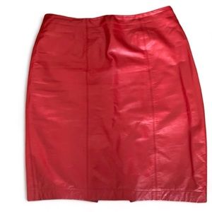 Vintage Leather Miniskirt JH Collectibles Red Size 12